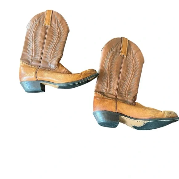 Texas leather leather cowboy boots size 7 - Picture 5 of 7